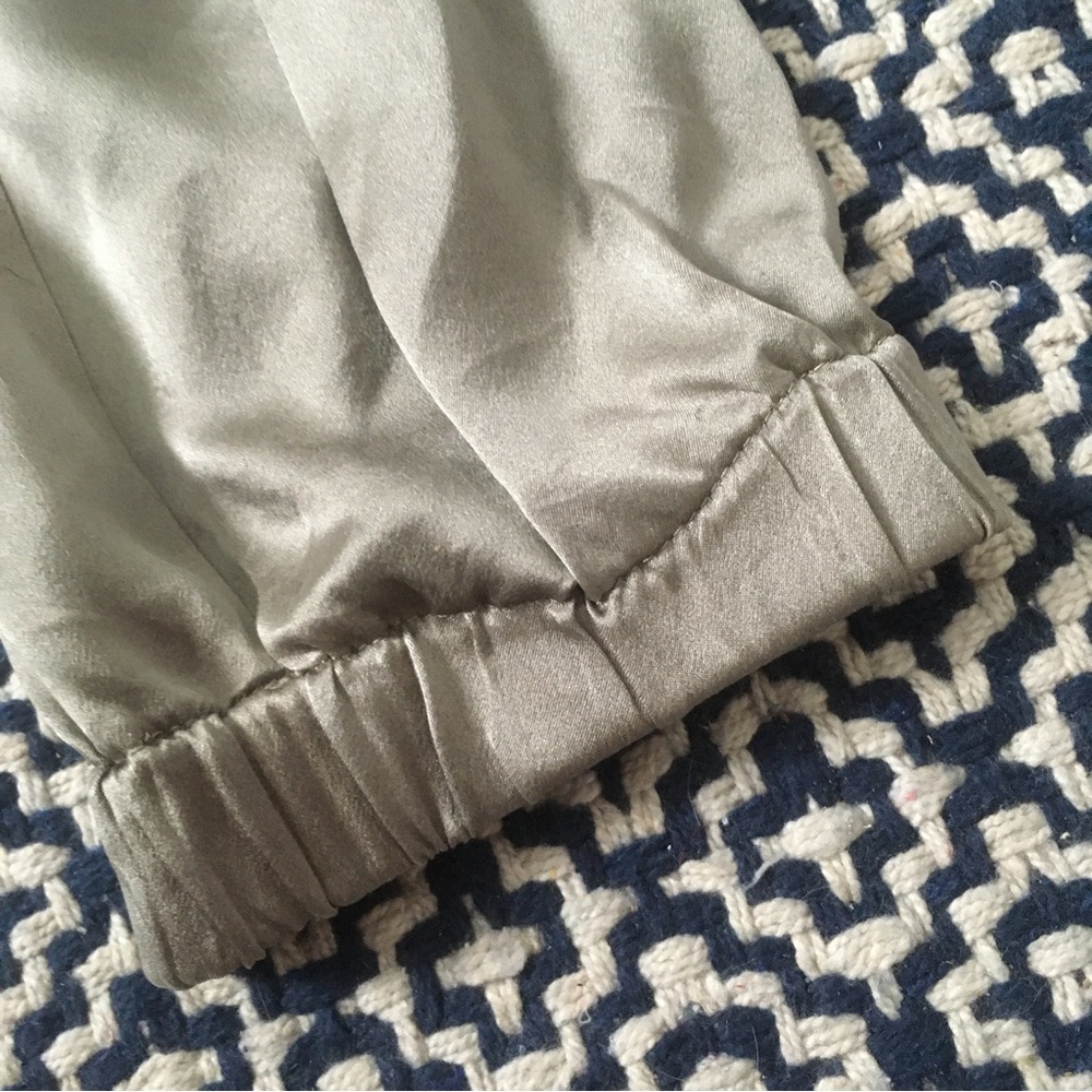 Eileen Fisher mocha silk drawstring slouchy pants petite large - Picture 3 of 3